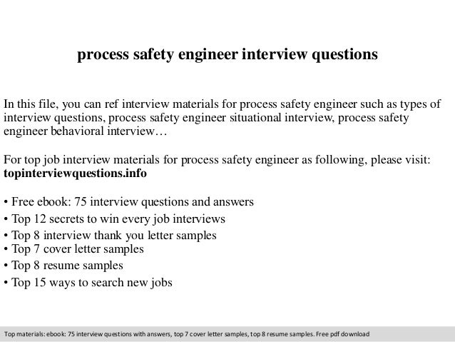 process safety engineer interview questions in this file you can ref interview materials for process - Certified Safety Engineer Sample Resume process safety engineer interview questions in this file you can ref interview materials for process - Certified Safety Engineer Sample Resume