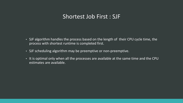 Process scheduling algorithms | PPTX