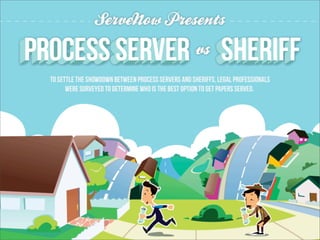 Process Server vs Sheriff
    WHO SHOULD YOU HIRE TO SERVE YOUR LEGAL PAPERS?
 