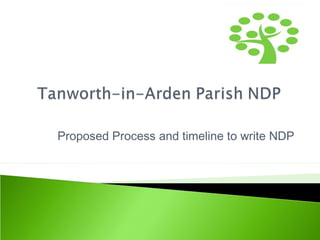 Proposed Process and timeline to write NDP
 
