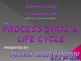 Process State & Life Cycle | PPTX
