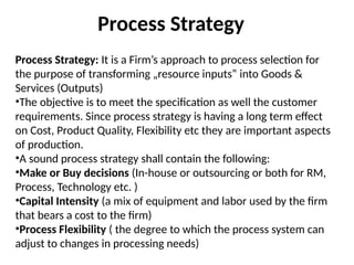 Process Strategy Pdf Process Strategy under Production and Management | PPTX