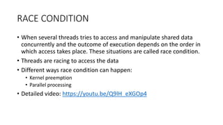 Process Synchronization in operating system | mutex | semaphore | race ...
