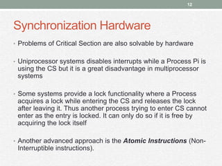 Process synchronization in Operating Systems | PPT