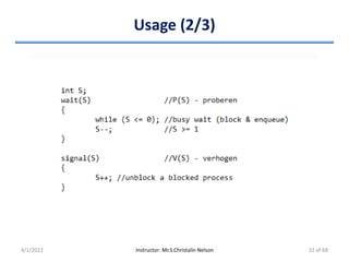 Usage (2/3)
4/1/2022 Instructor: Mr.S.Christalin Nelson 32 of 68
 