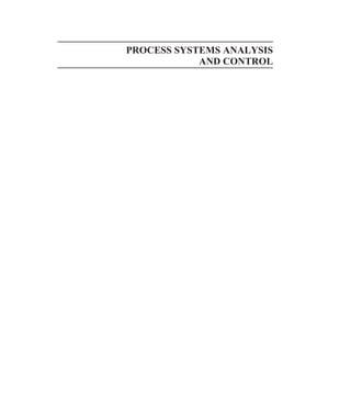 Process Systems Analysis and Control by LeBlanc | PDF