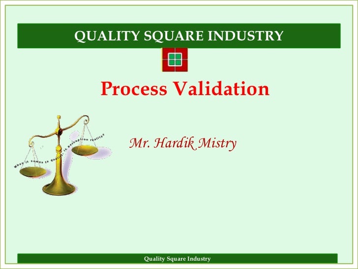 process validation process validation