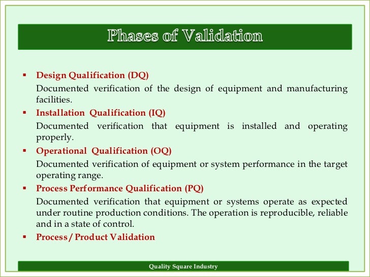 PROCESS VALIDATION