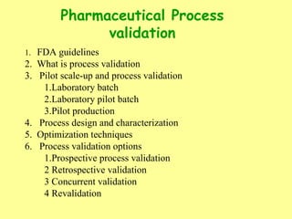 Comprehensive Guide to Pharmaceutical Process Validation and Scale-Up | PPT