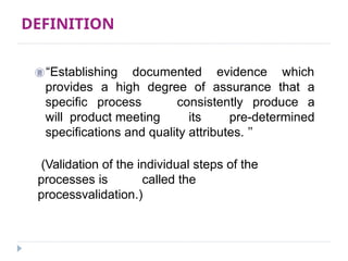 process validation guidelines and procedures | PPTX