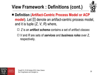 Process view framework for artifact centric business processes | PPT