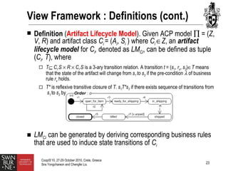 Process view framework for artifact centric business processes | PPT