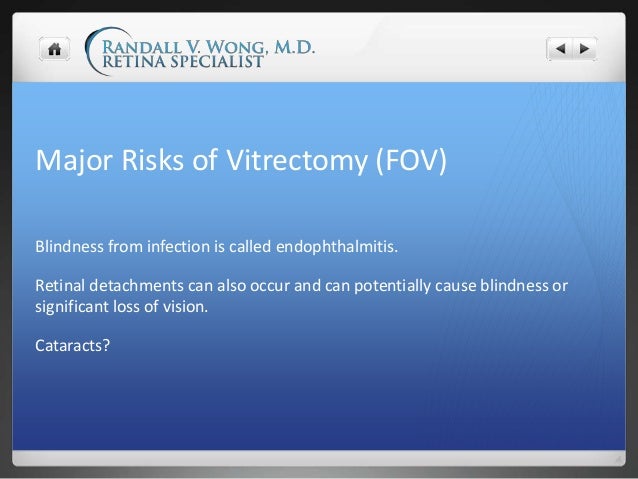 Treatment for Floaters What is Vitrectomy or FOV?