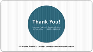 Understanding Process vs Program in Operating Systems: Core Concepts ...