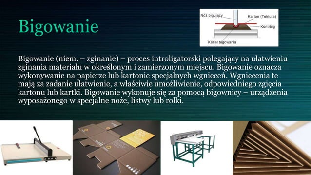 Procesy Introligatorskie I Wykończeniowe Współczesnej Poligrafii Procesy introligatorskie | PPT