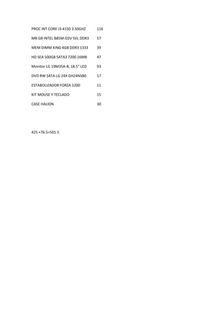 Proc int core i3 | DOCX