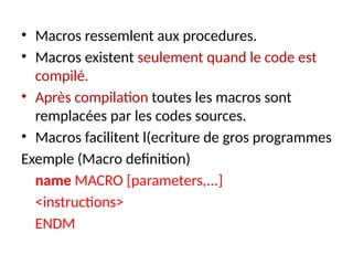 Micros In Programming Comprehensive Guide to Procedures, Stack, and Macros in Assembly ...