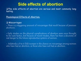 PROS & CONS ON ABORTION ISSUE 