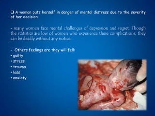 EFFECT OF ABORTION!!