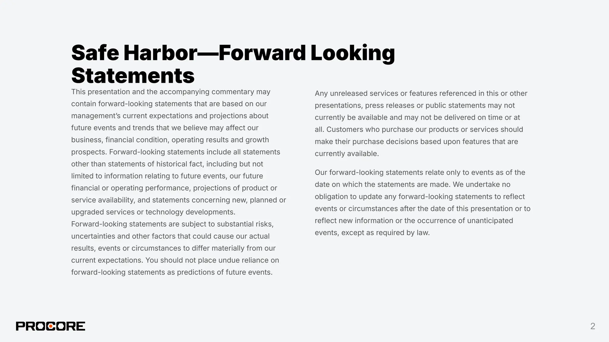 Procore Community ERP Presentation 1.23.25