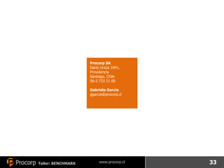 Procorp SA Darío Urzúa 1841, Providencia Santiago, Chile 56-2 733 21 00 Gabriela García [email_address] 