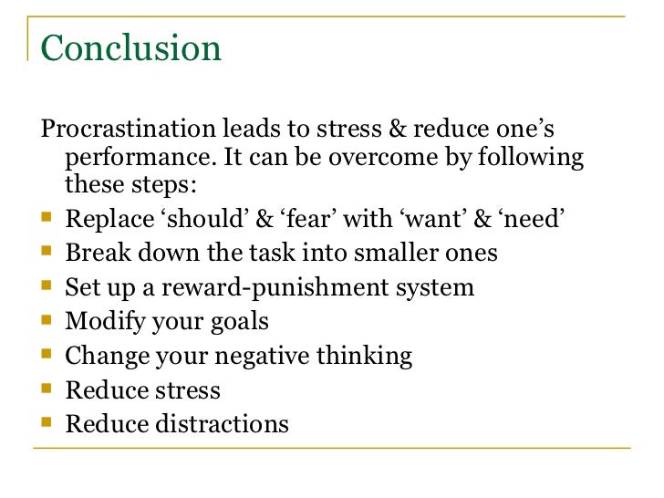 Procrastination - Styles and Strategies for Change