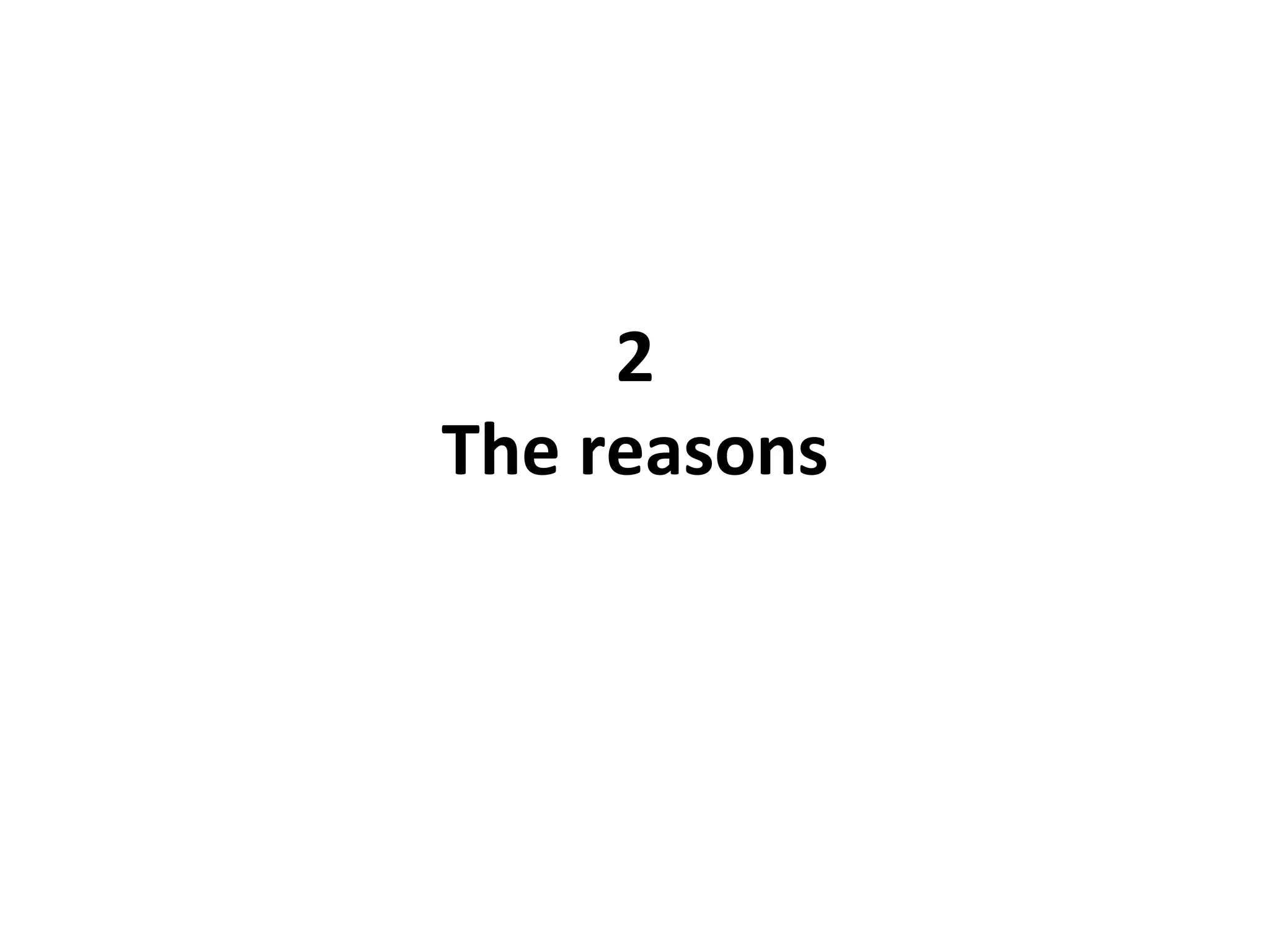 2 The reasons 