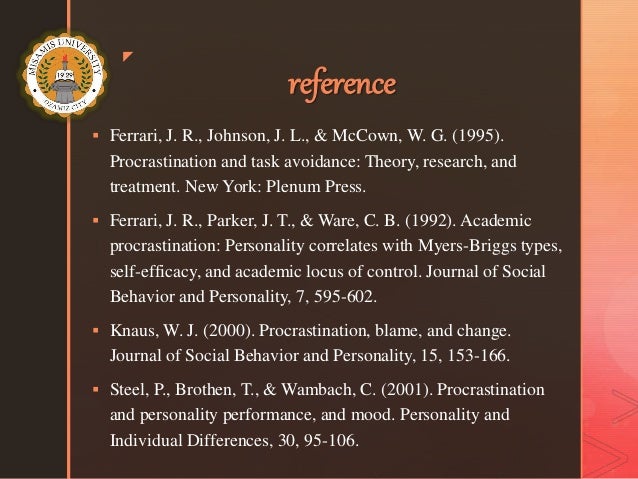 Procrastination Delaying Tactics Of Junior High School Students