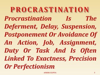 Procrastination By Aneek Gupta