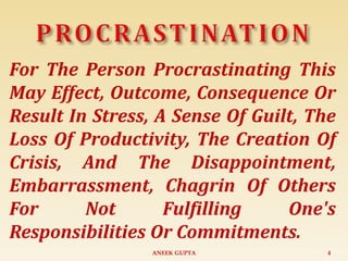 Procrastination By Aneek Gupta