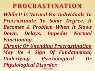 Procrastination By Aneek Gupta