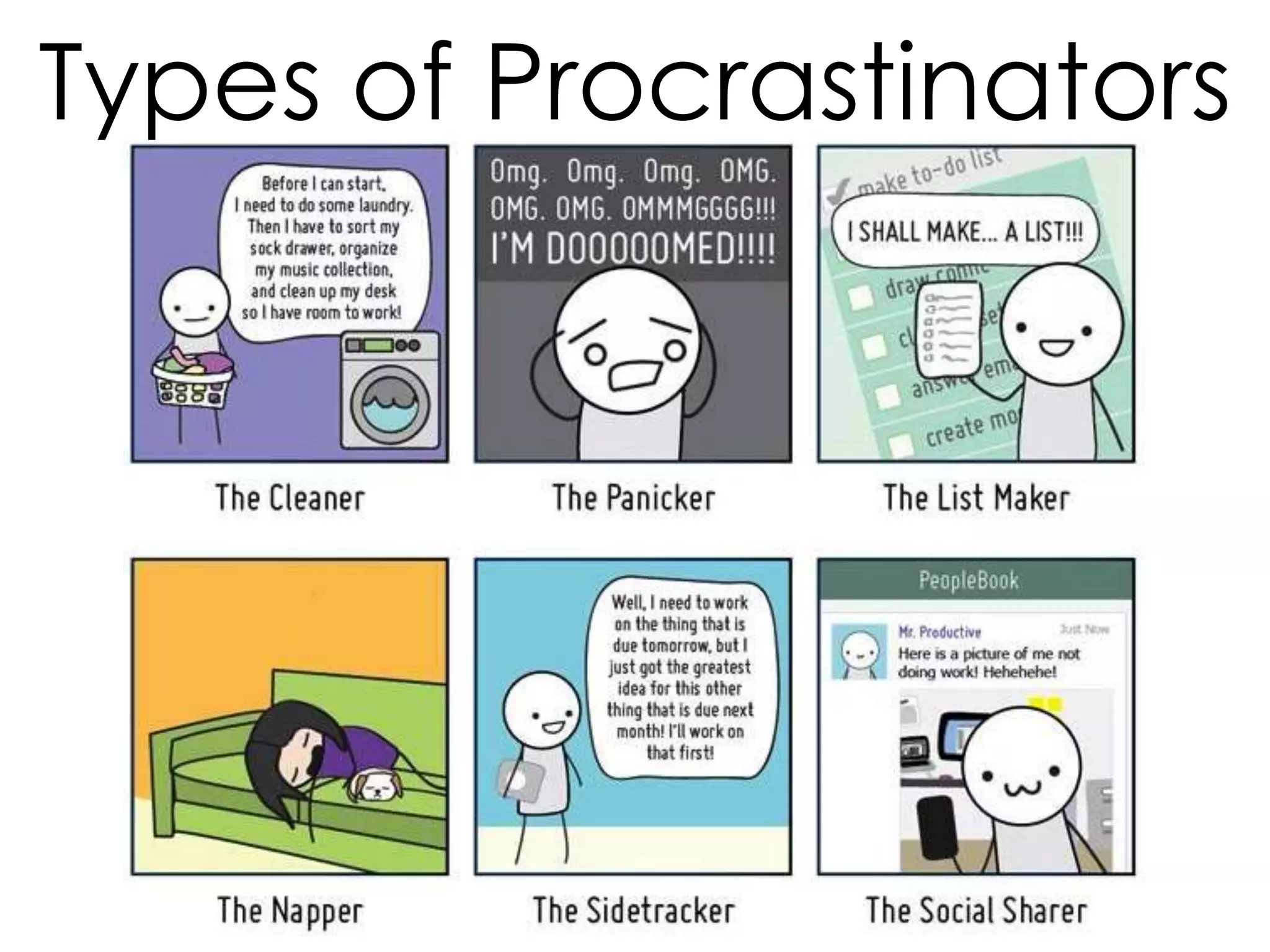 Types of Procrastinators

 