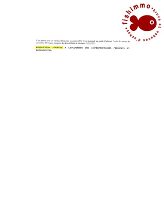 Procès verbal assemblée de copropriété