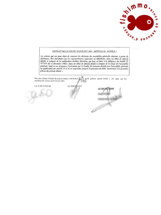 Procès verbal assemblée de copropriété