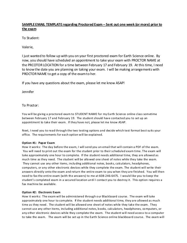 exam template