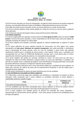 Concurso Procuradoria Geral do Piauí 