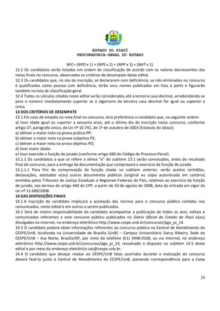 Concurso Procuradoria Geral do Piauí 