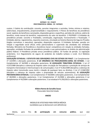 Concurso Procuradoria Geral do Piauí 