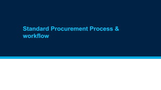 Standard Procurement Process &
workflow
 