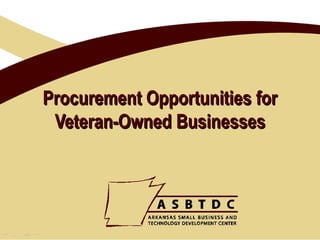 Procurement Opportunities for Veteran-Owned Businesses 