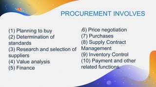 Procurement and production in logistics | PPTX