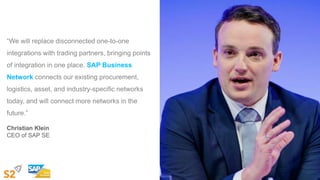 SAP Business
Network
Christian Klein
CEO of SAP SE
 