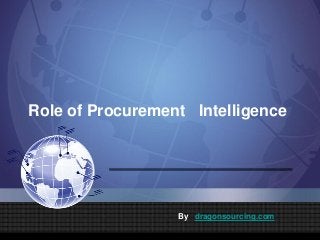 Role of Procurement Intelligence
By dragonsourcing.com
 