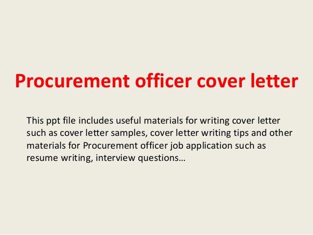 Cover letter for procurement position