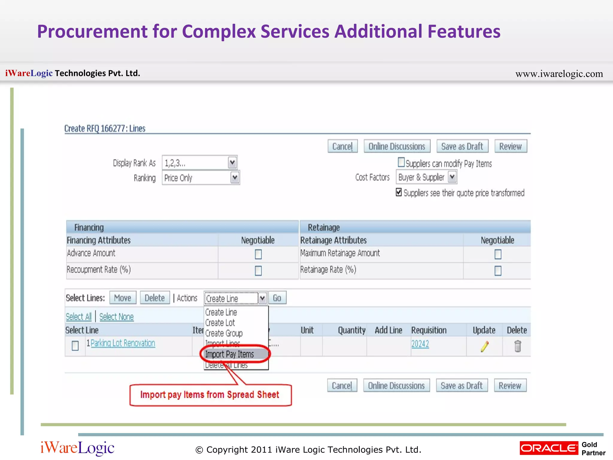 Procurement for Complex Services Additional Features 