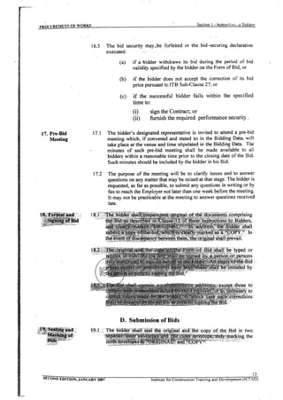 Procurement of work ICTAD sbd 01 2007 | PDF