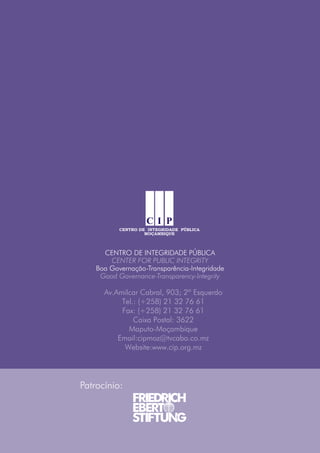 Procurement publico e transparência em moçambique
