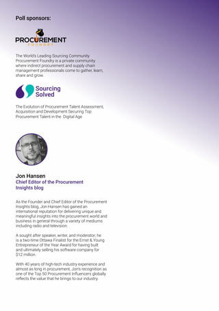 The World’s Leading Sourcing Community
Procurement Foundry is a private community
where indirect procurement and supply ch...
