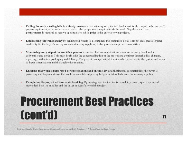 Procurement Strategies Best Practices