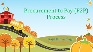 Kajal Kumar Singh
kajalkumarsingh@rediffmail.com
Procurement to Pay (P2P)
Process
 